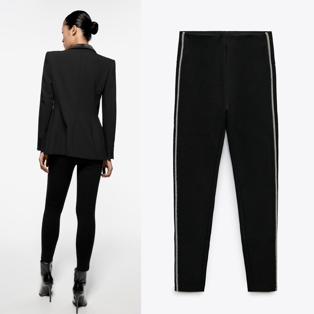 Zara rhinestone side pants